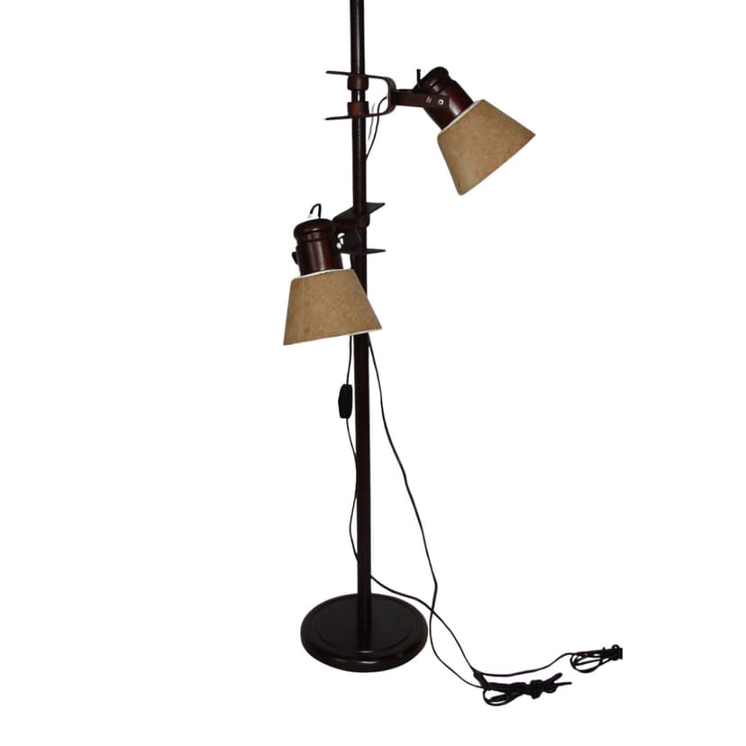 Lampa podłogowa, brązowy ciemny, drewno, Szwecja, lata 70.