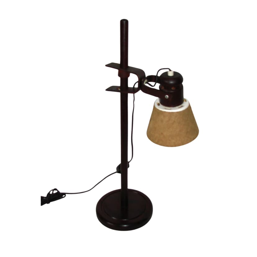 Lampa stołowa, brązowy ciemny, drewno, Szwecja, lata 70.