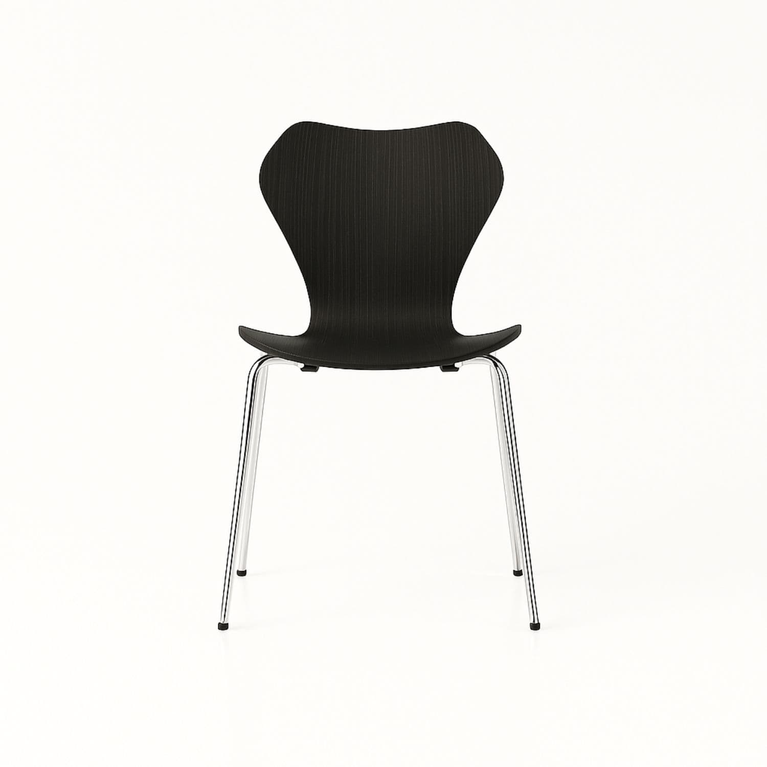 Krzesło KA237 Contract buk czarny i nogi chromowane, proj. A. Kuczma, VZÓR