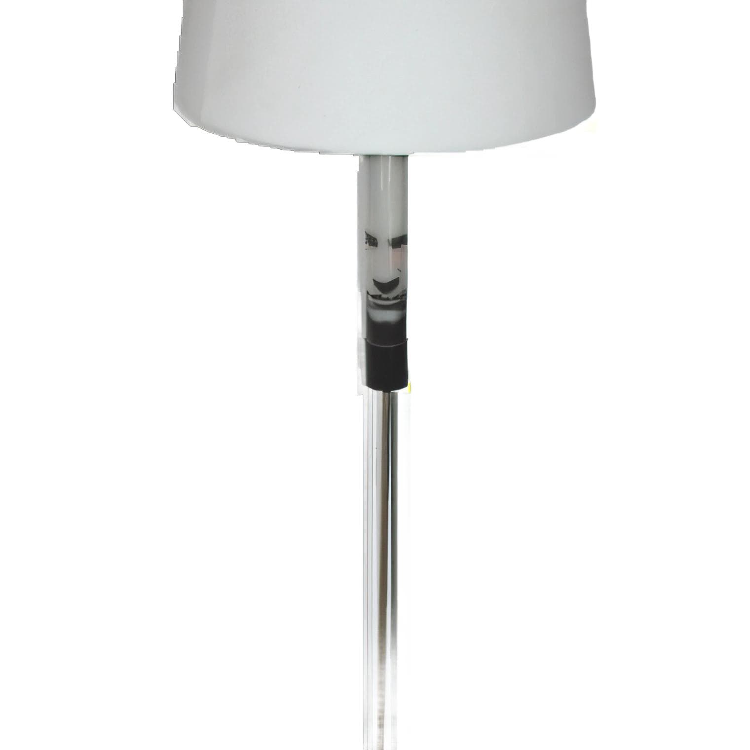 Lampa podłogowa Modern, biały, szkło metal, lata 70.