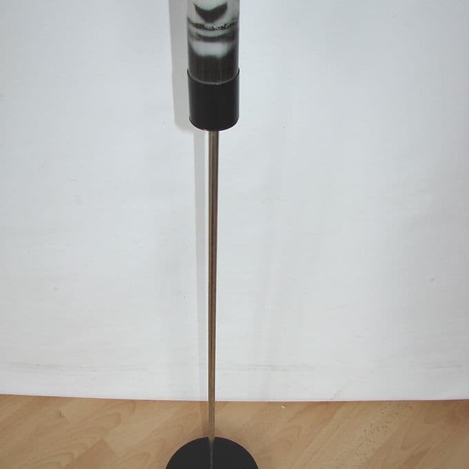 Lampa podłogowa Modern, biały, szkło metal, lata 70. - 37823
