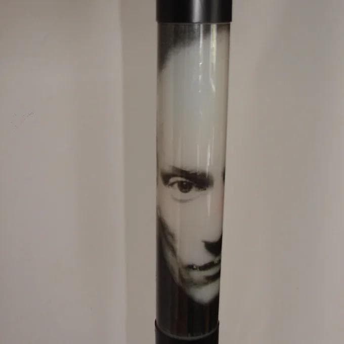 Lampa podłogowa Modern, biały, szkło metal, lata 70. - 37822