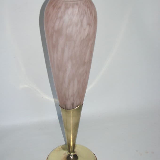 Table lamp Modern, beige, glass, brass, 1960s. - 37816
