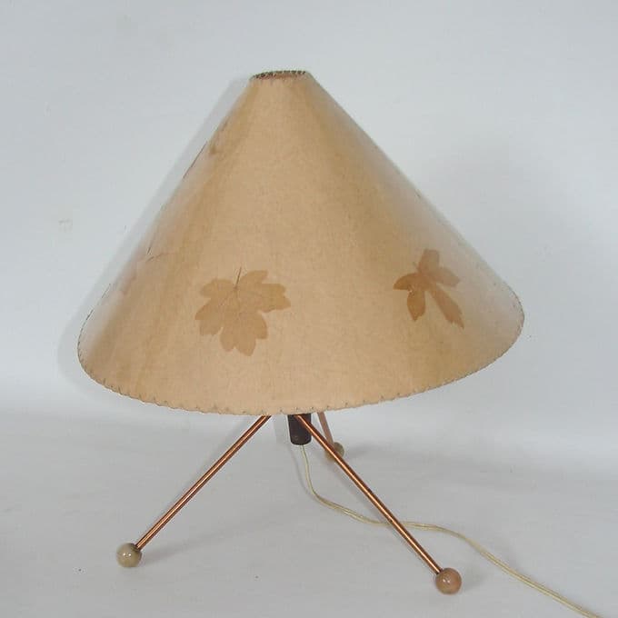 Lampka stołowa Model 959/1, beżowy, metal drewno tworzywo, Drukov, Czechosłowacja, lata 60. - 37805