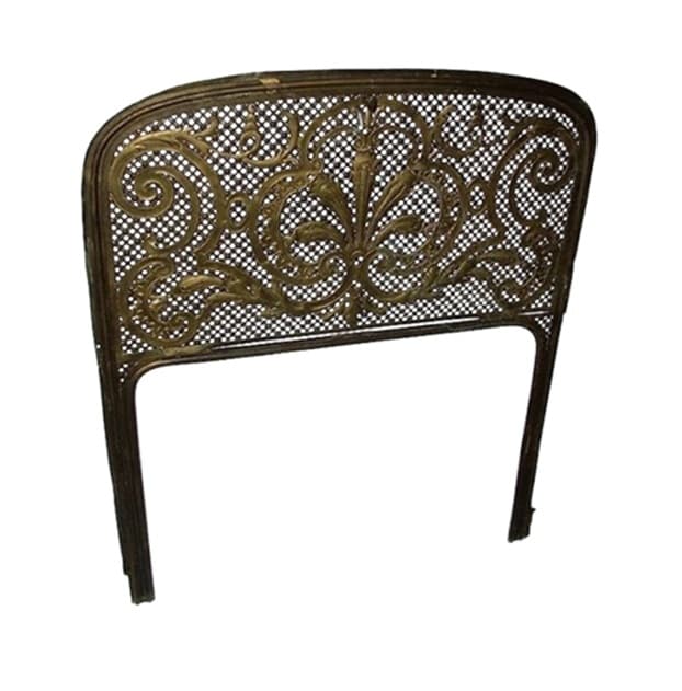 Osłona kominka secesja, mosiądz złocisty, Europa, początek XX w. - WYMIARY