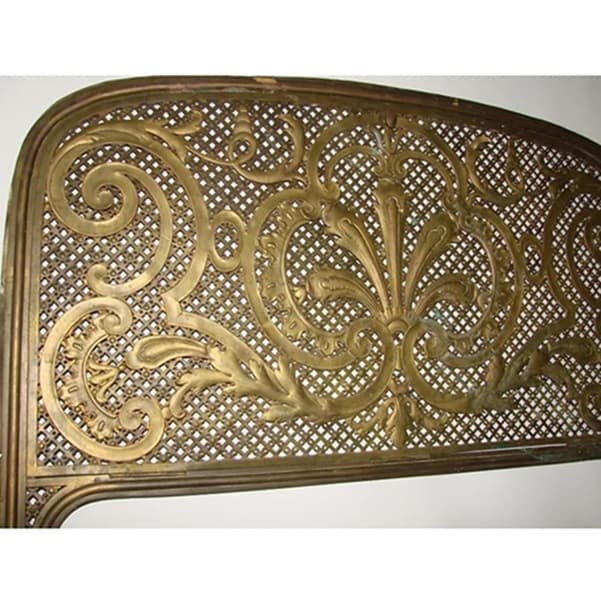 Osłona kominka secesja, mosiądz złocisty, Europa, początek XX w. - 99418
