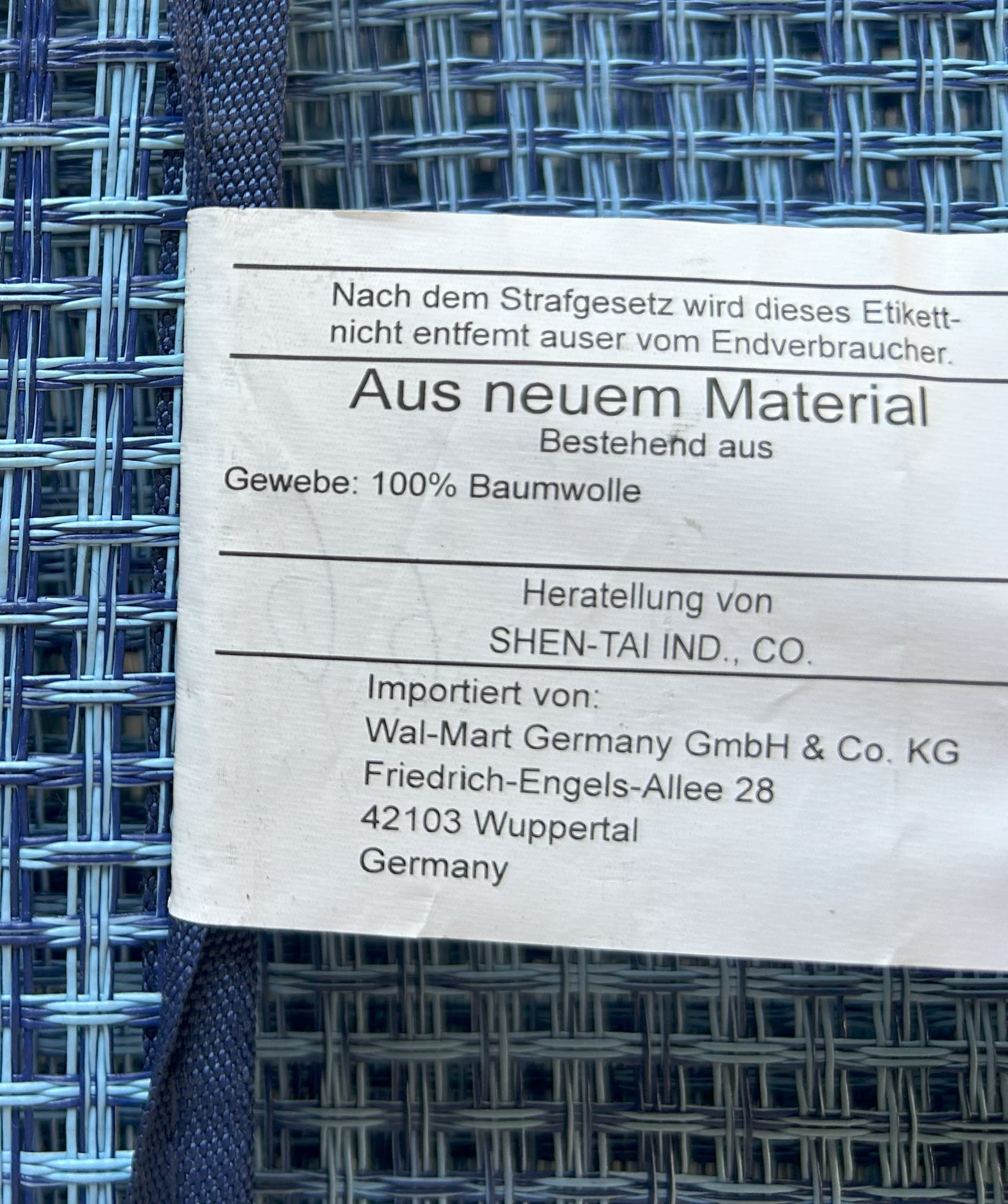 Sun lounger, blue vinyl, 1990s - 4159