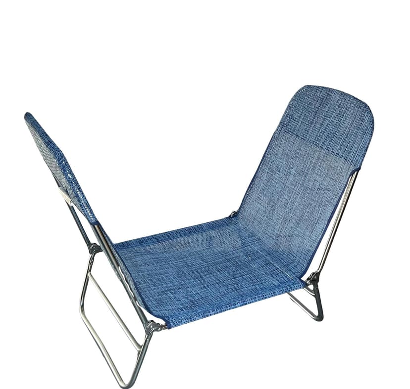 Sun lounger, blue vinyl, 1990s