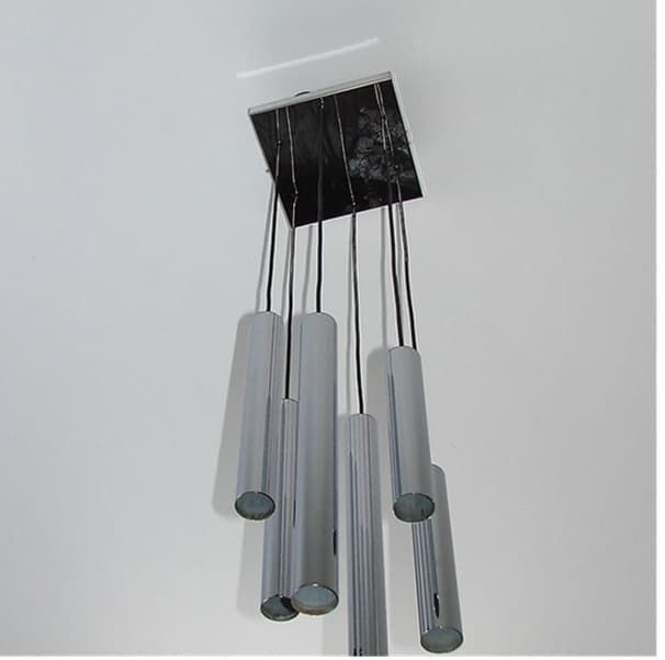 Pendant lamp cascade, silver, chrome steel, Europe, 1970s. - 99464