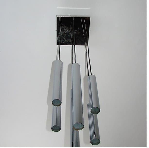 Pendant lamp cascade, silver, chrome steel, Europe, 1970s. - 99461