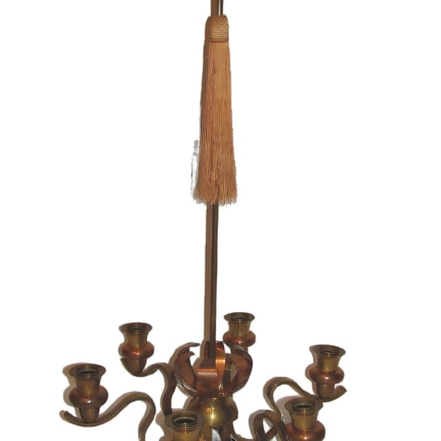 Modernist chandelier, copper, brass, 1930s - DIMENSION