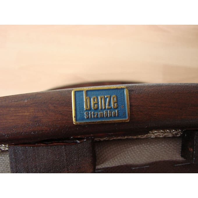 Pair of chairs Benze Sitzmobel, beige, wood, 1960s. - 37919