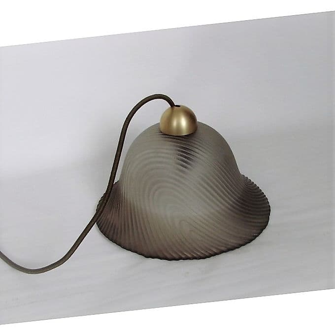 Pendant lamp Putzler, grey glass, Germany, 1970s. - 38040