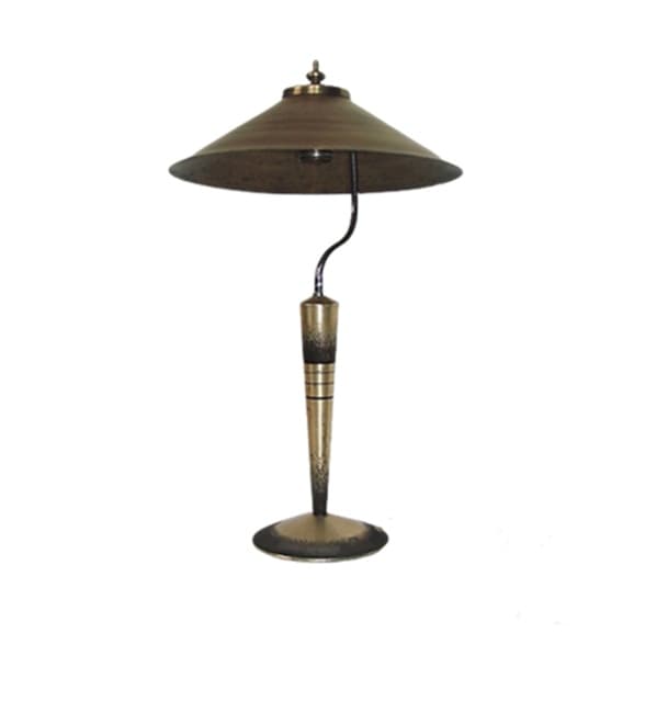 Lampa stołowa Ikora, złoty, metal, WMF, Niemcy, lata 20.