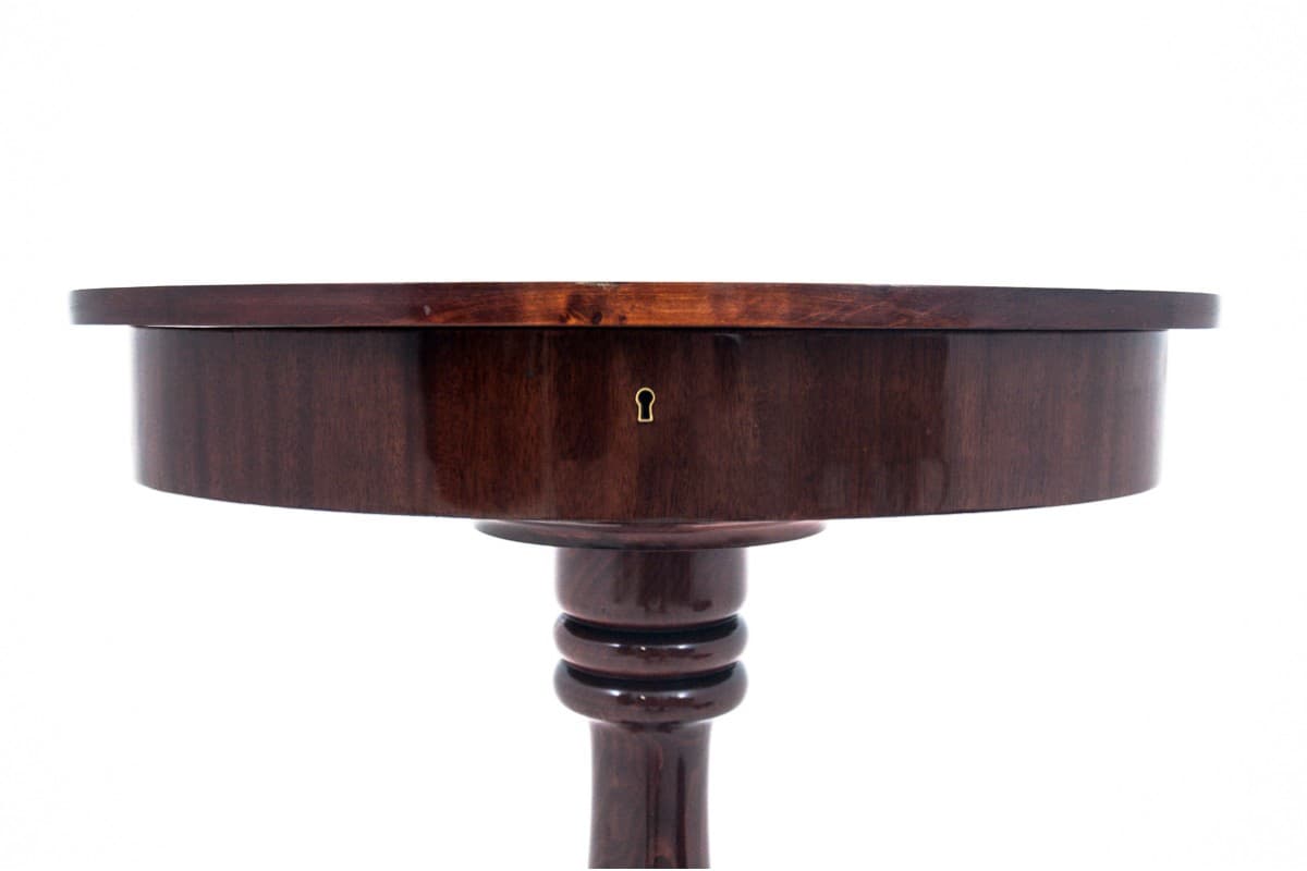 Stolik niciak Biedermeier, mahoń ciemny, Europa Północna, XIX wiek - 60887