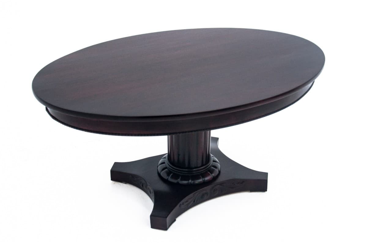 Stolik neoklasycystyczny, mahoń ciemny brąz, Europa Północna, początek XX w. - 60842