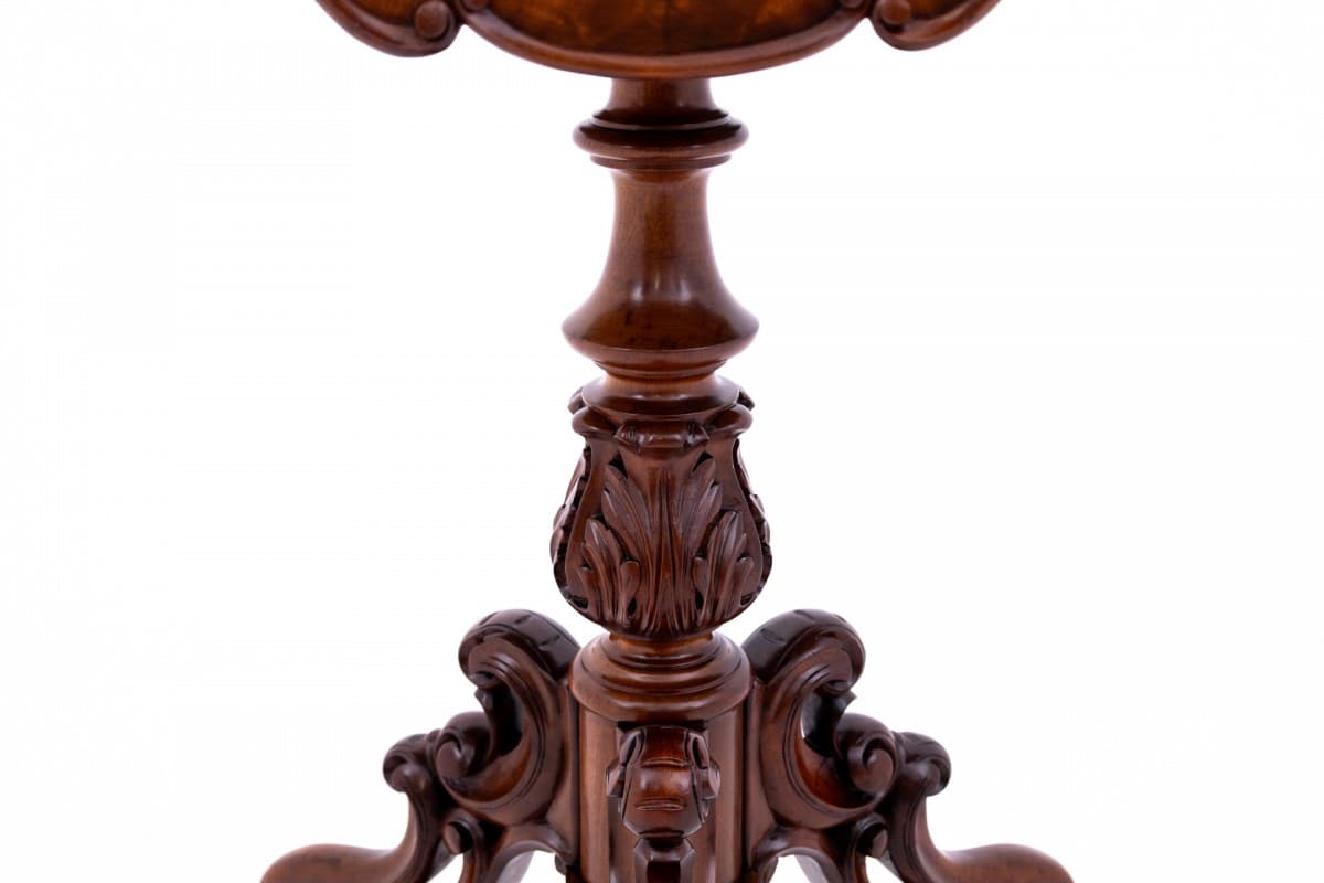 Stolik karciak konsola, styl wiktoriański, mahoń copper, Polska, XIX wiek - 60798