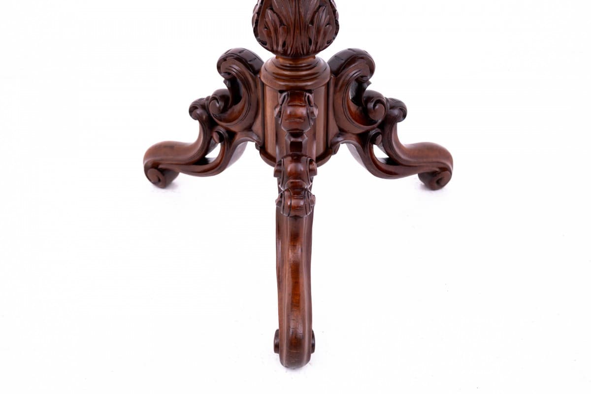 Stolik karciak konsola, styl wiktoriański, mahoń copper, Polska, XIX wiek - 60799