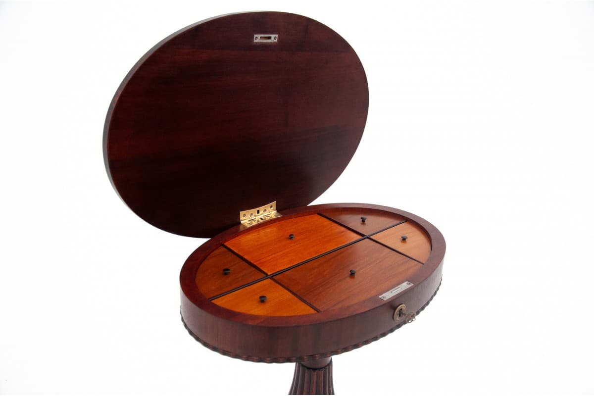 Sewing Table Biedermeier, copper mahogany, Norway, 19th c. - 60759