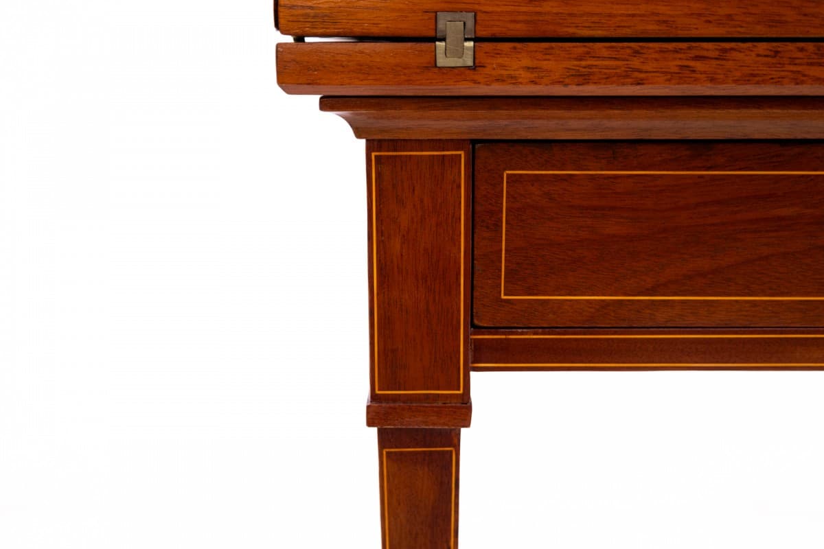 Stolik do gry rozkładany, brązowy, drewno, Europa Zachodnia, XIX wiek - 60694