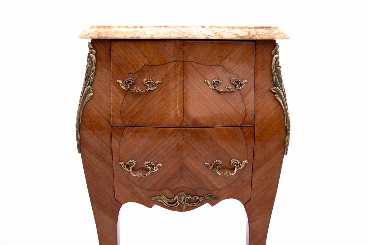 Para stolików nocnych, styl Ludwik XV, orzech brązowy, Francja, lata 20. - 60541