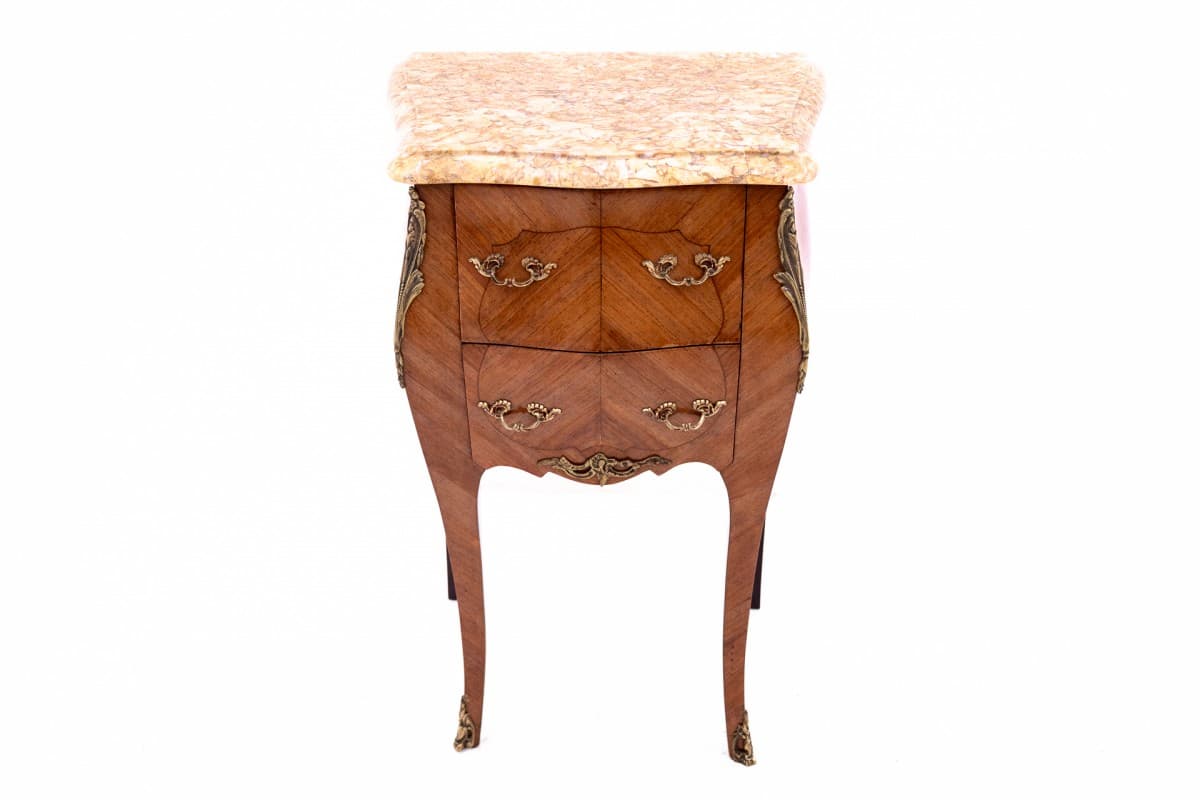 Para stolików nocnych, styl Ludwik XV, orzech brązowy, Francja, lata 20. - 60535