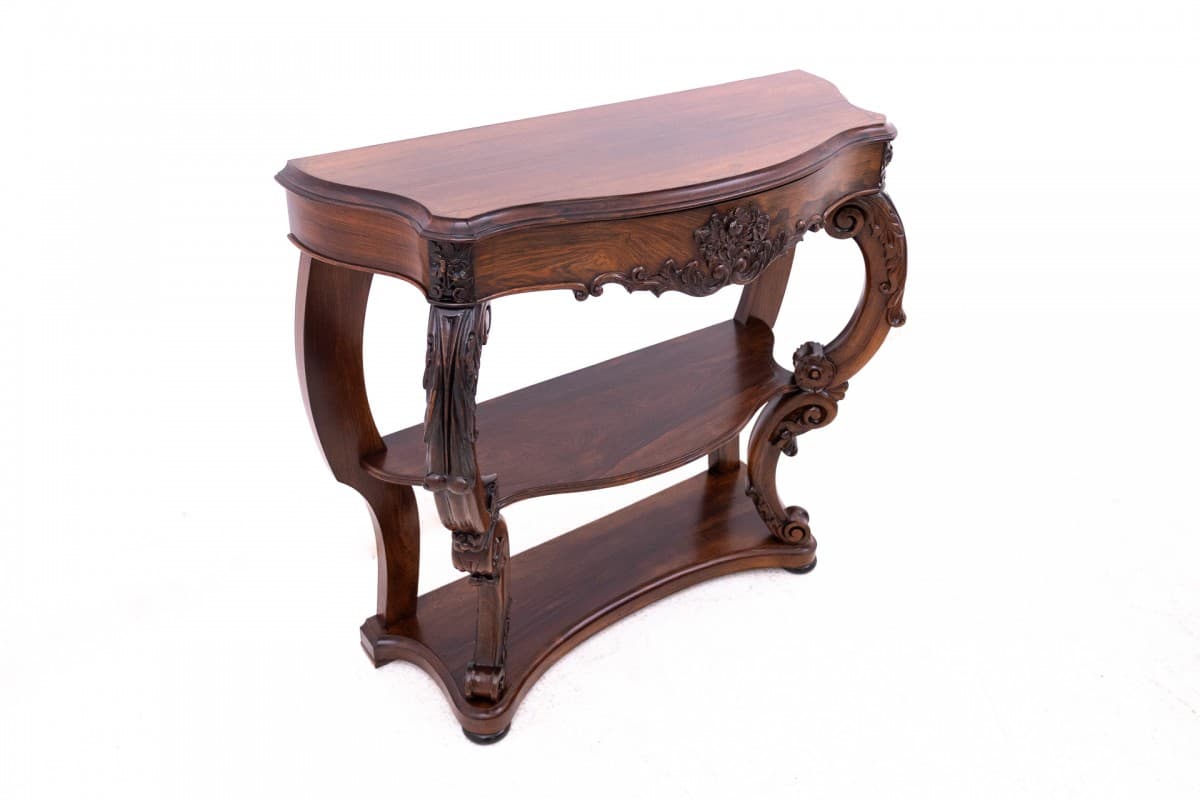 Konsola neobarokowa, palisander brązowy, Francja, XIX wiek - 72320
