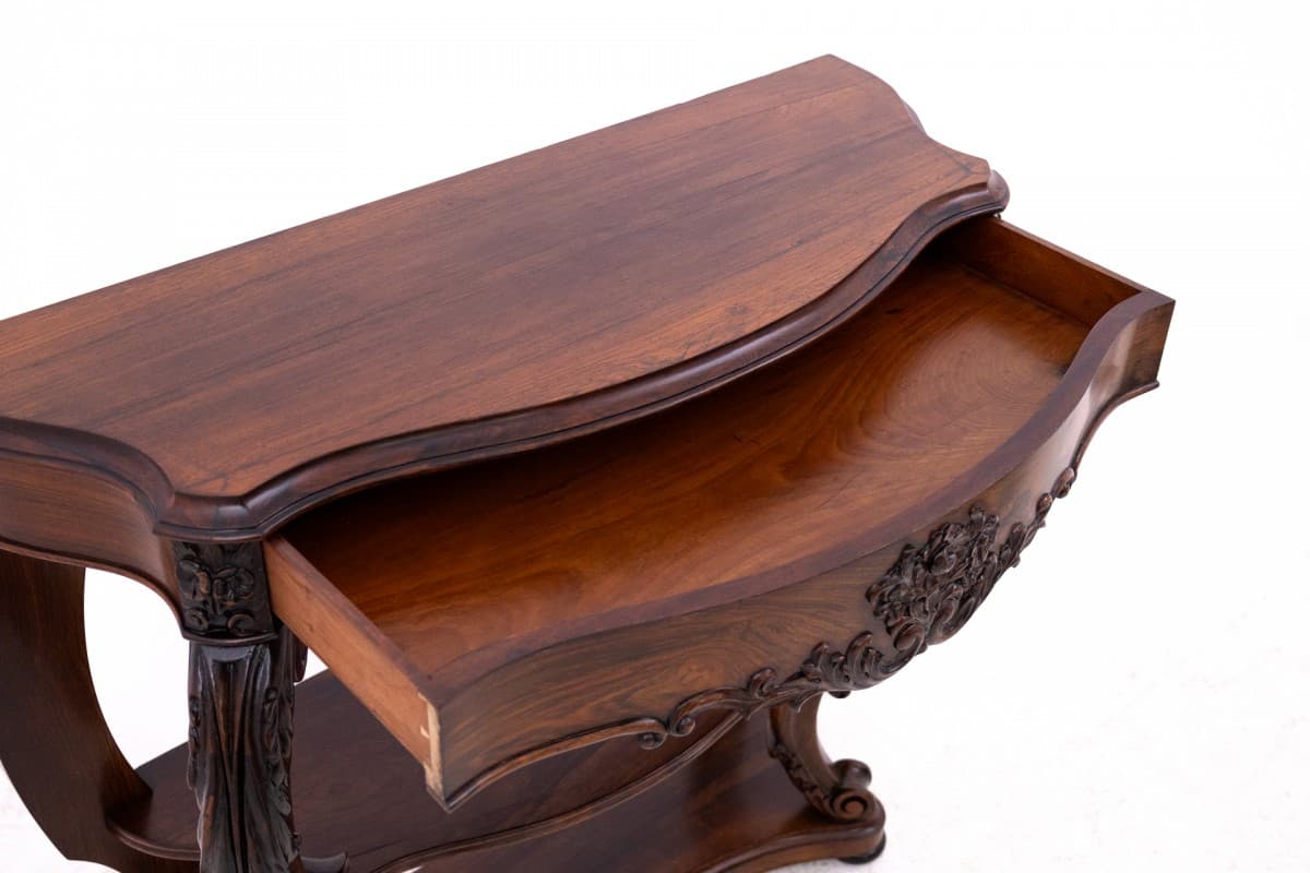 Konsola neobarokowa, palisander brązowy, Francja, XIX wiek - 72322