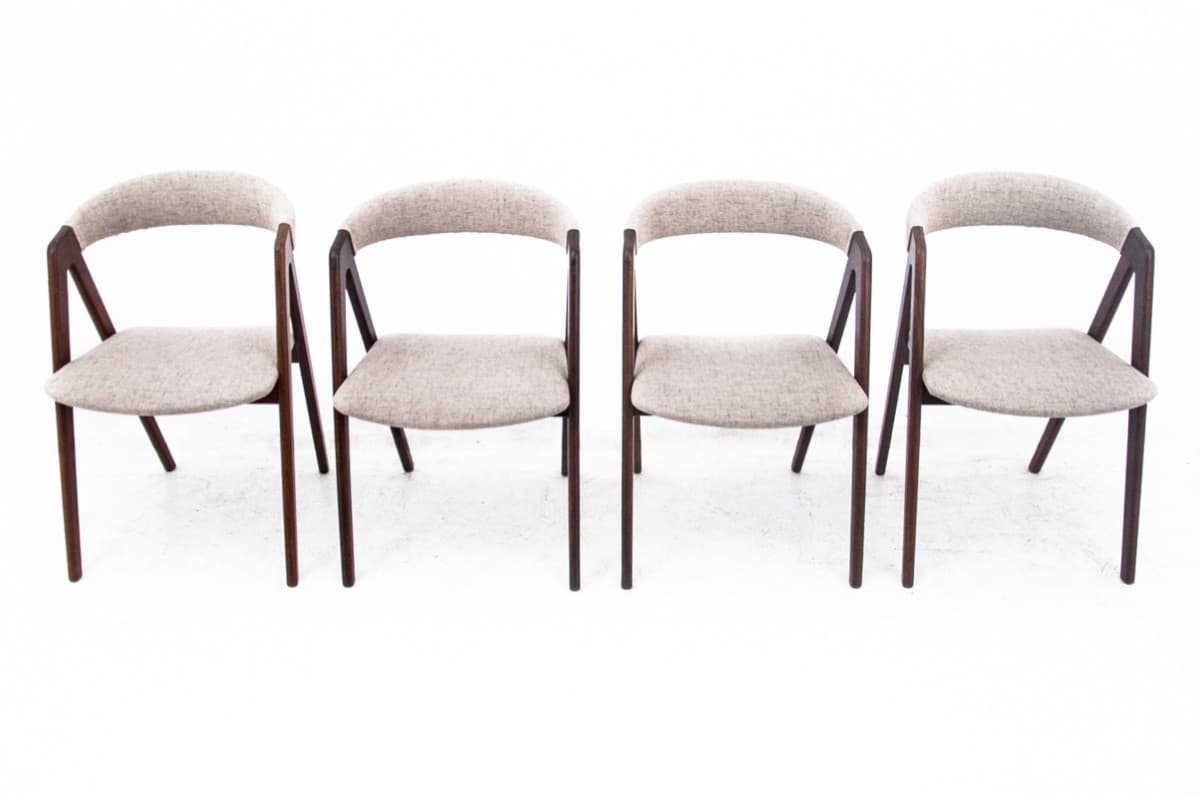 Set of four chairs, walnut beige, Farstrup Mobler, Denmark, 1960s. - 72384