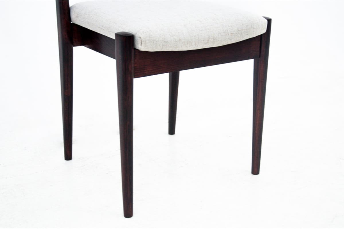 Komplet krzeseł mid-century modern, orzech ciemny, lata 60. - 72451