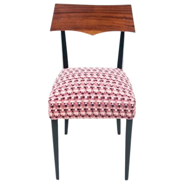 Chair, walnut, multicolor, Poland, 1960s - DIMENSION