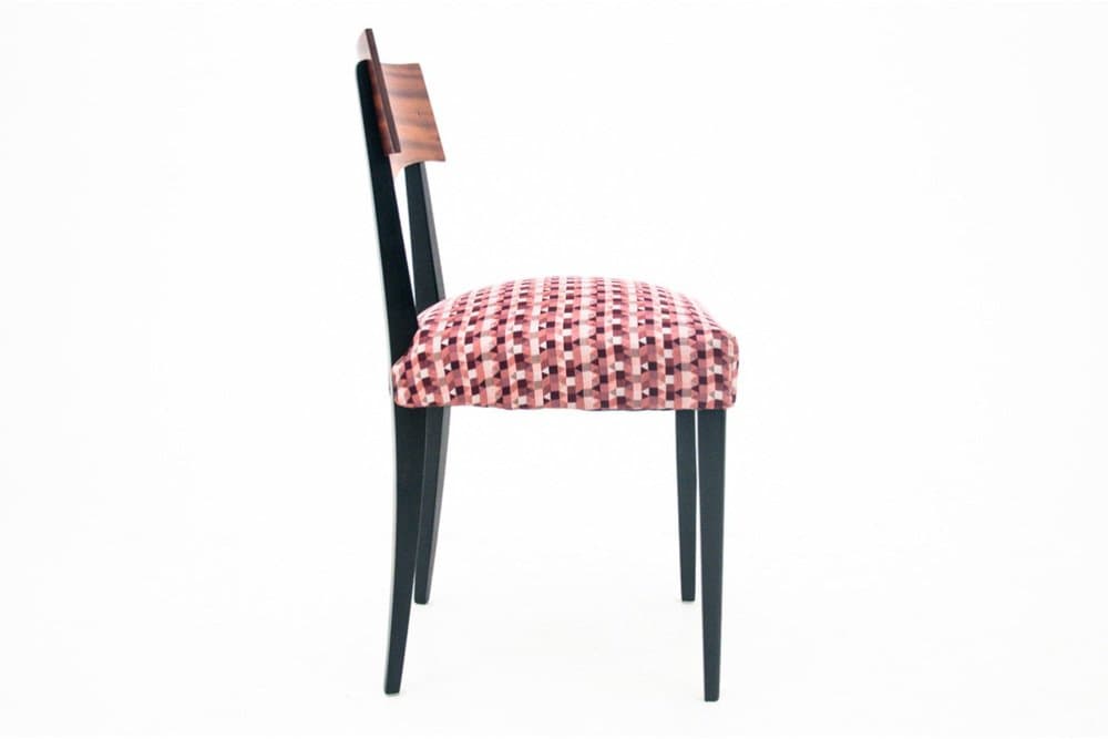 Chair, walnut, multicolor, Poland, 1960s - 63547