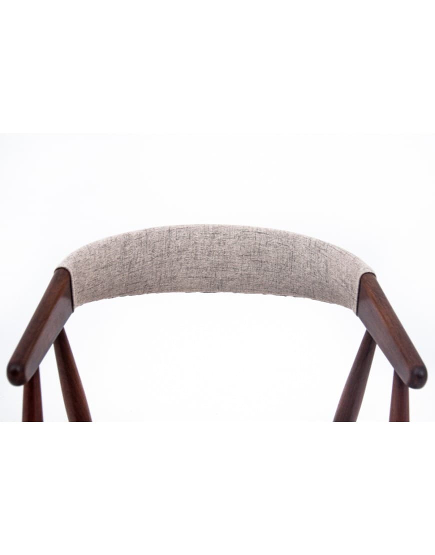 Set of four armchairs, light brown teak, by E. Larsen & A. Bender Madsen, Denmark, 1960s. - 72503