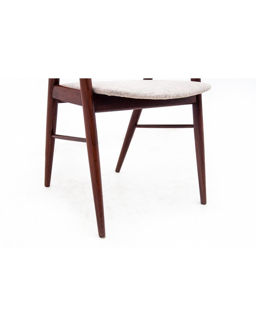 Set of four armchairs, light brown teak, by E. Larsen & A. Bender Madsen, Denmark, 1960s. - 72506