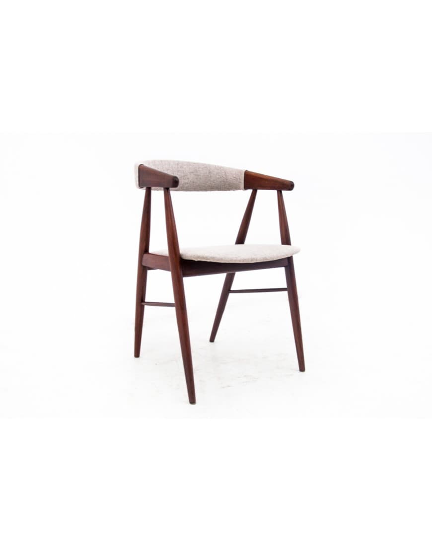 Set of four armchairs, light brown teak, by E. Larsen & A. Bender Madsen, Denmark, 1960s. - 72502