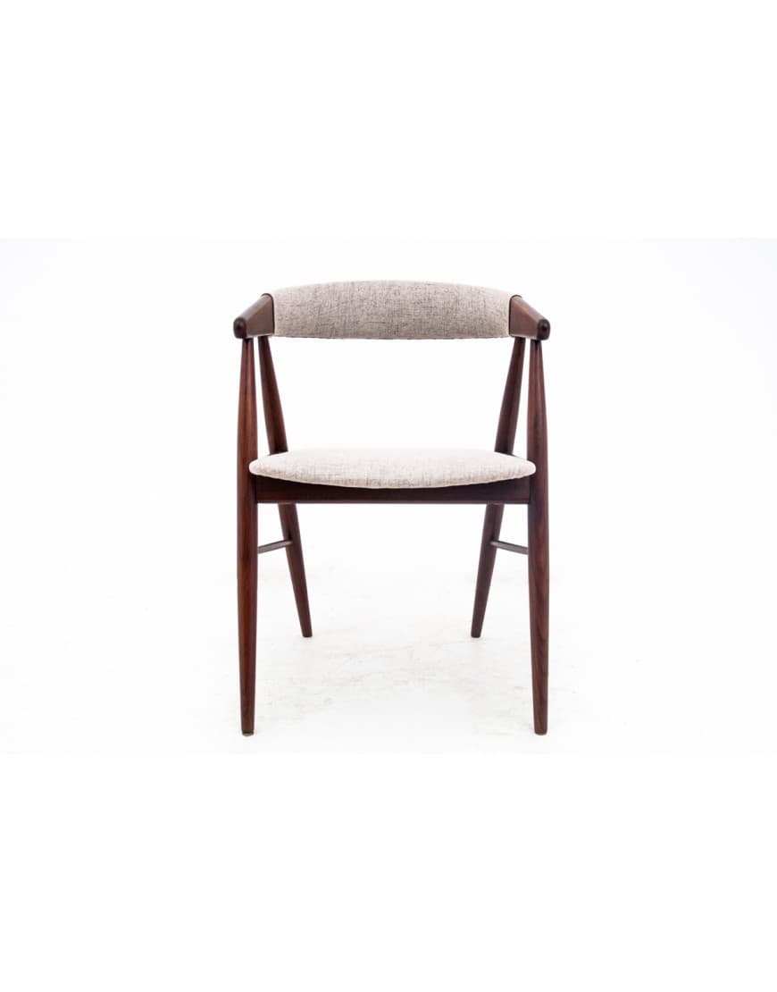 Set of four armchairs, light brown teak, by E. Larsen & A. Bender Madsen, Denmark, 1960s. - 72501