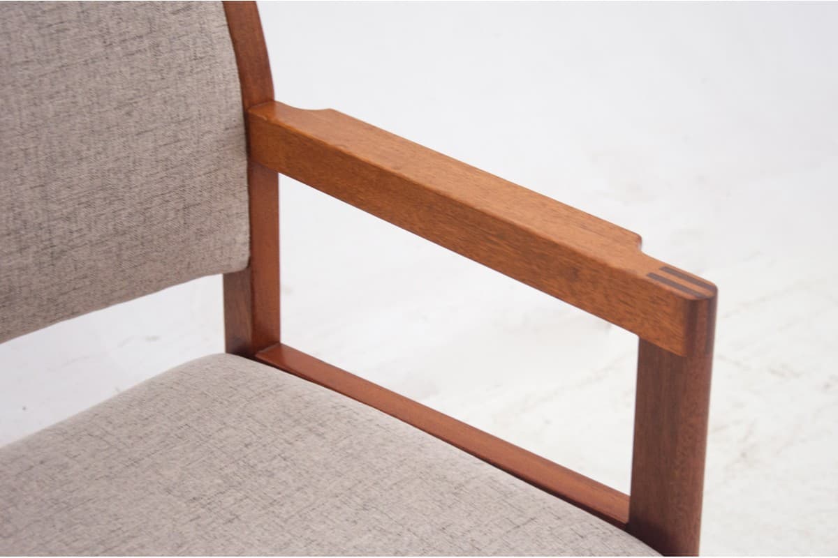 Beżowy fotel, duński design, Dania, lata 60. - 46279