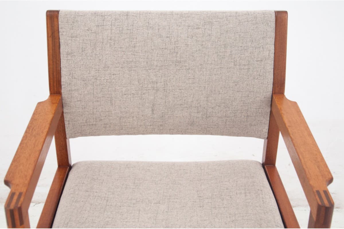 Beżowy fotel, duński design, Dania, lata 60. - 46278