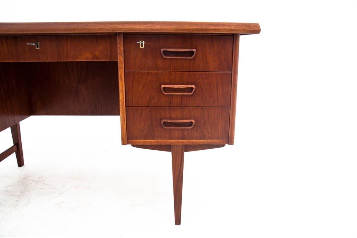 Desk, brown teak, Denmark, 1960s - 67385