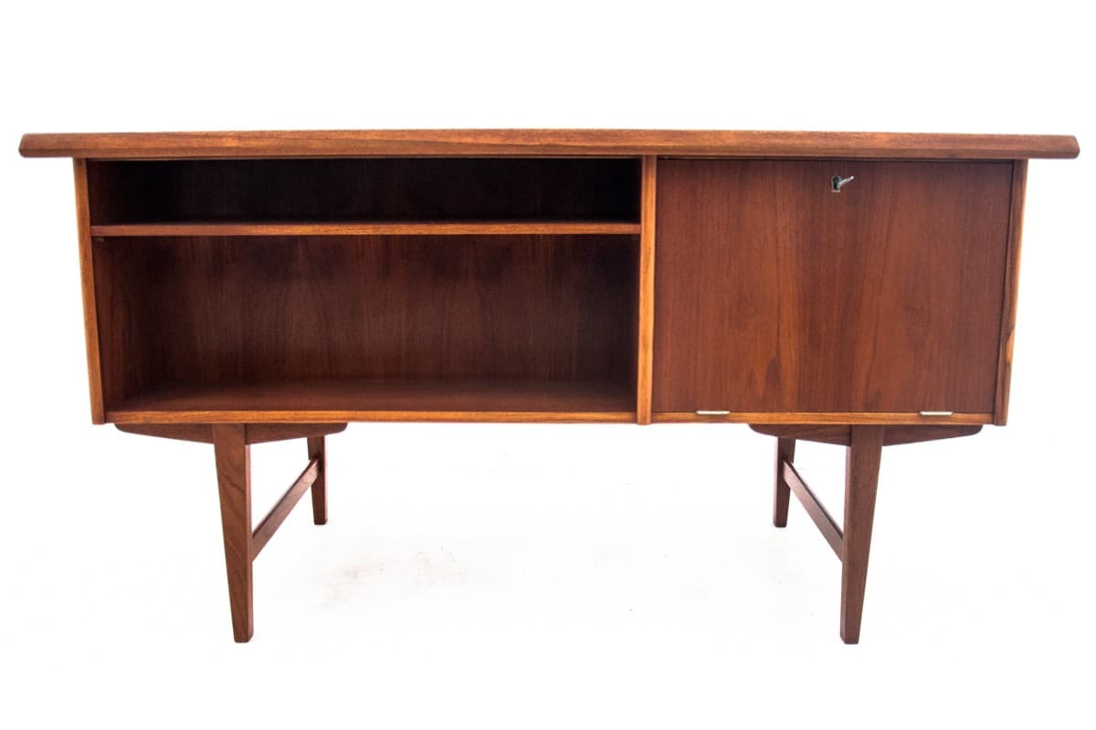 Desk, brown teak, Denmark, 1960s - 67389