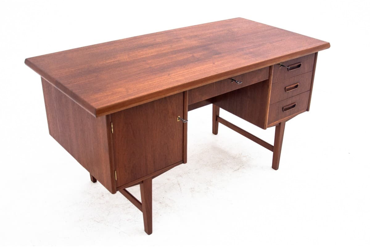 Desk, brown teak, Denmark, 1960s - 67379