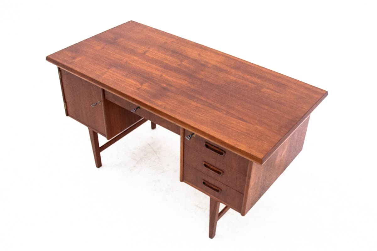 Desk, brown teak, Denmark, 1960s - 67381