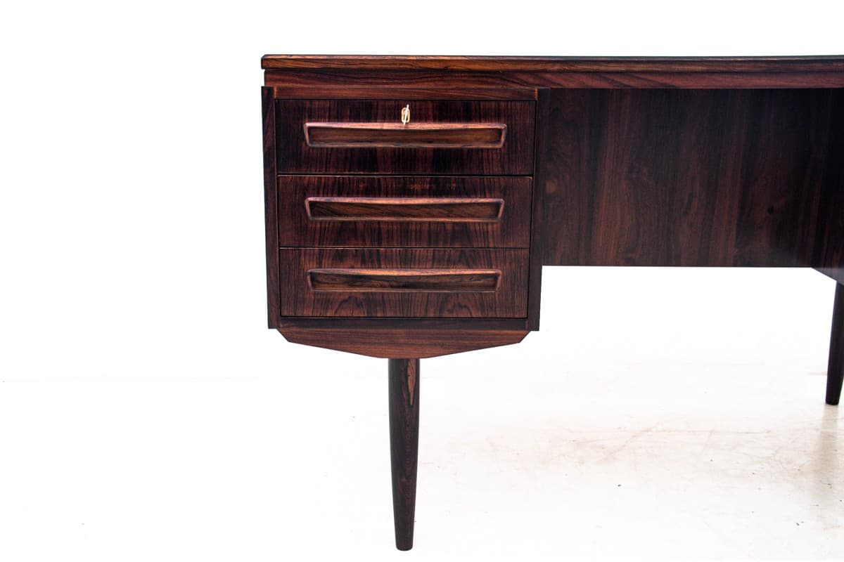 Desk, rosewood brown, by J. Svenstrup, Denmark, 1960s. - 67368