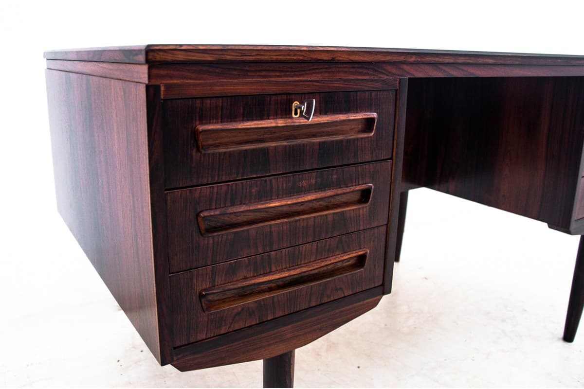 Desk, rosewood brown, by J. Svenstrup, Denmark, 1960s. - 67370