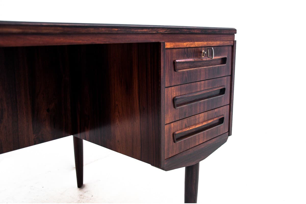 Desk, rosewood brown, by J. Svenstrup, Denmark, 1960s. - 67373