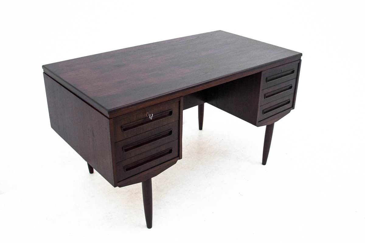 Desk, teak, dark brown, Denmark, 1960s - 67355