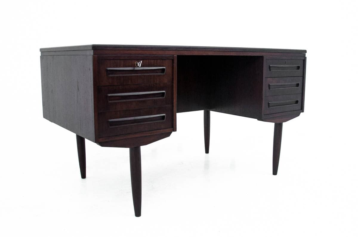 Desk, teak, dark brown, Denmark, 1960s - 67354