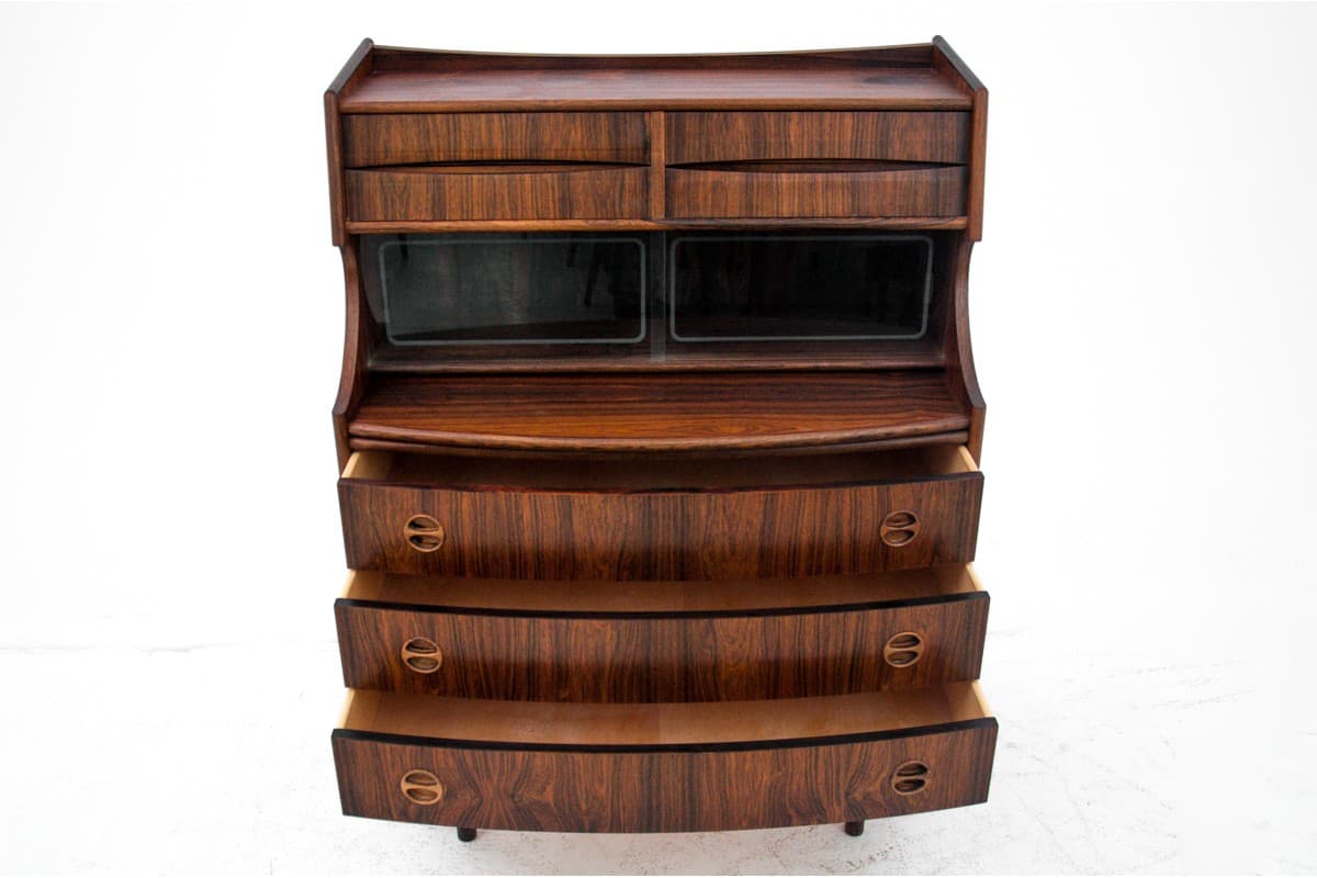 Sekretarzyk, palisander, proj. G. Falsig, Dania, lata 70. - 67333