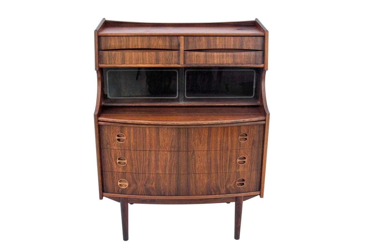 Sekretarzyk, palisander, proj. G. Falsig, Dania, lata 70.
