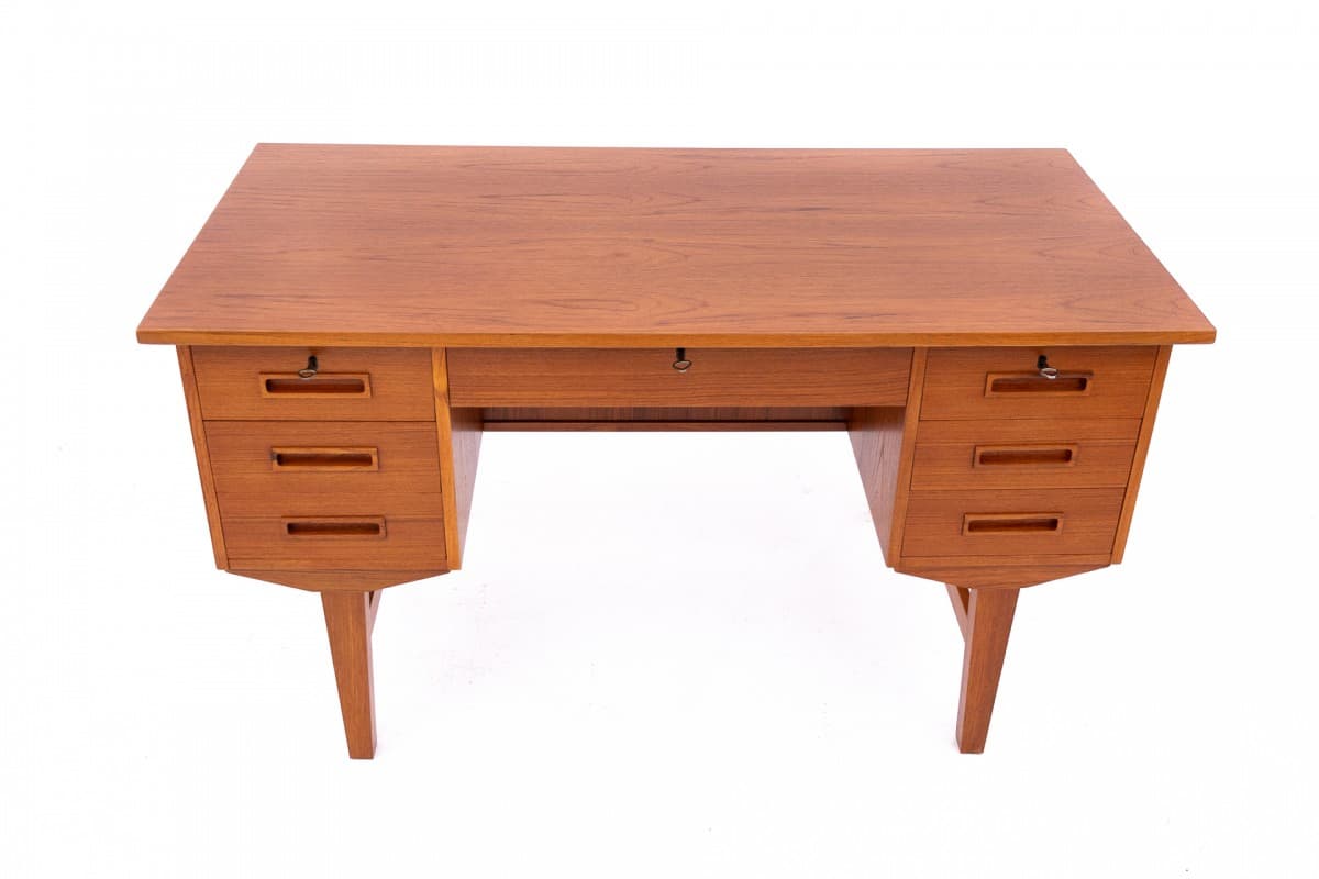 Desk, brown teak, Denmark, 1960s - 67314